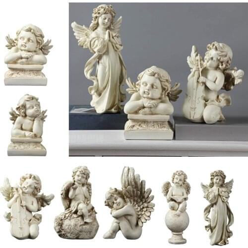 Angel Figurines Religious Sculpture Angel Statue Decor Ornaments Gifts