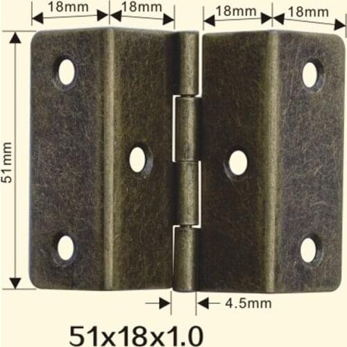 Freeshipping 51*18*1mm Iron Metal Hinge Sewing Machine Folding Table Furniture Flip Tray Hinges Big Door Hinges
