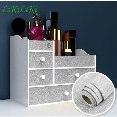 Glitter Drawers Wallpaper Gift Boxes Decorative Film Bedroom Cupboard Wardrobe Self Adhesive Waterproof Sticker Decorative Paper