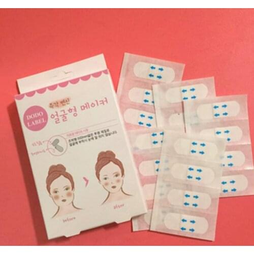 40pcs Makeup Invisible Waterproof V Shape Breathable Chin Adhesive Tape Instant Lifting Lift Face Sticker Tighten