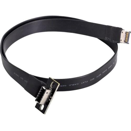 CY USB 3.1 Front Panel Header Male to Female Type-E Motherboard Extension Data Cable 50cm