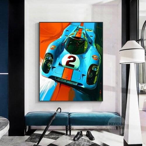 24 Hours Of Le Mans Racing Car Classic Car Supercar Poster Canvas Painting Print On Wall Art Picture For Living Room Home Decor