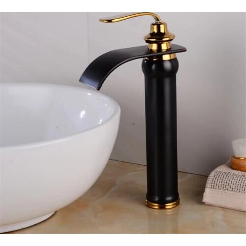 Basin faucet brass black and gold bathroom faucet torneiras para pia de banheiro Wash faucet
