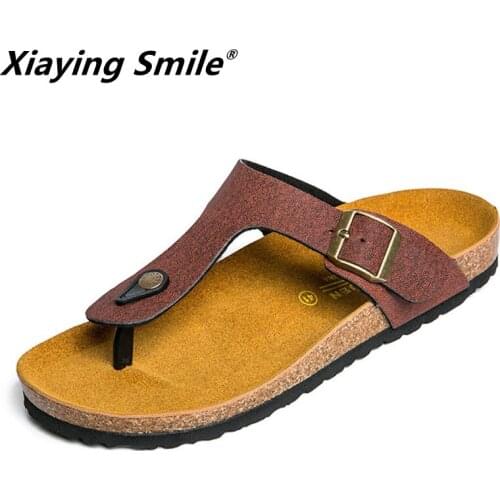 New style brand shoe With Orignal Logo Mens Woman basic style Flat Sandals Casual Herringbone Sandals Summer Beach cow leather