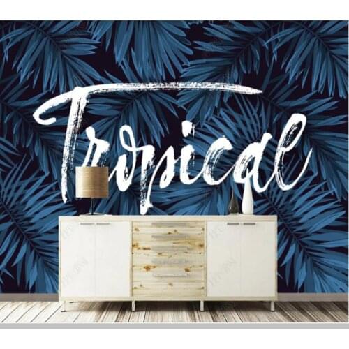 Papel de parede Modern tropical plant banana leaf 3d wallpaper,living room tv wall bedroom wall papers home decor bar cafe mural