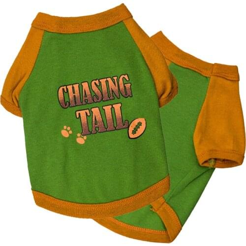 Small and Medium-sized Dog Pet Clothes Lovely Soft and Comfortable Printing Letter Stitching Sweater Long-sleeved T-shirt