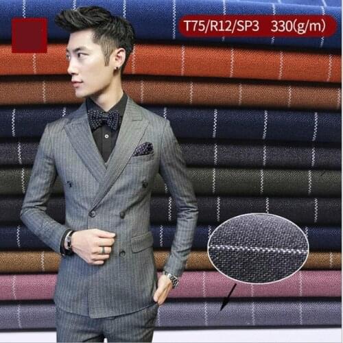 Stripe polyester fabric Blazer trousers suit fabric Suit Pants Sewing skirt jacket coat spring autumn thick
