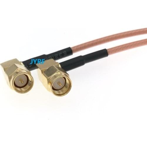 SMA Male Right Angle To SMA Male Right Angle RG316 8" 20CM RF Pigtail Jumper Cable