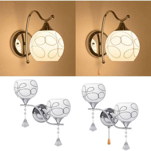 Modern Led Crystal Wall Light Lamp Hallway Porch Bedroom Sconce Lighting Fixture Industrial Decor Dining Room Living room Light