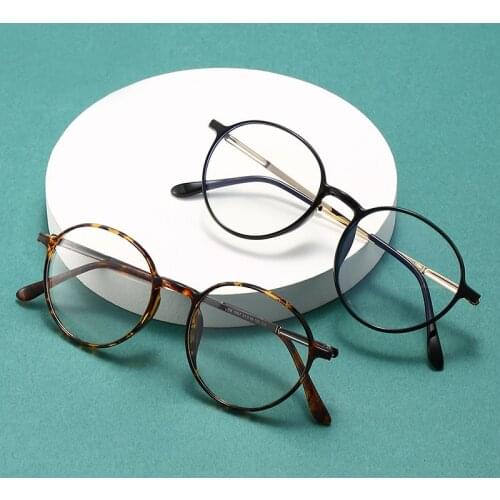 TR90 Glasse Frame Opticas Eyewear Ulta Light Frame Round Women Eyeglasses Prescription Lenses for Men Optical Frames