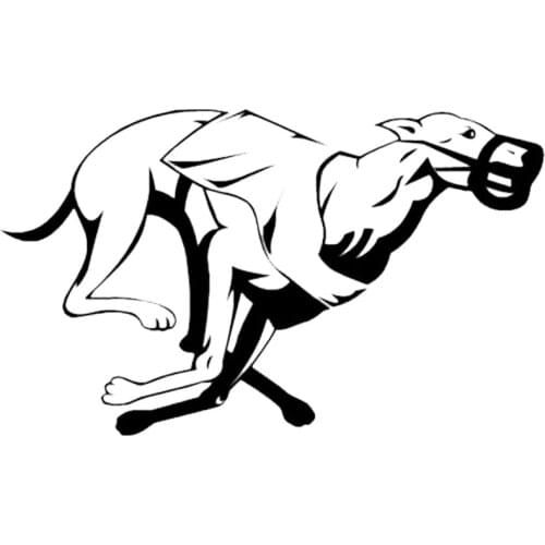 14.2*8.5CM Greyhound Racing Dog Car Stickers Personality Vinyl Decal Car Styling Truck Decoration Black/Silver S1-0945