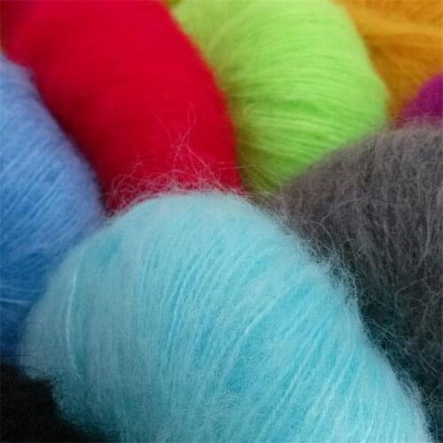High Quality 250g 10 Balls Natural Mohair Cashmere Yarn for Hand Knitting Luxury Fur Angola Woolen Hairy Skein