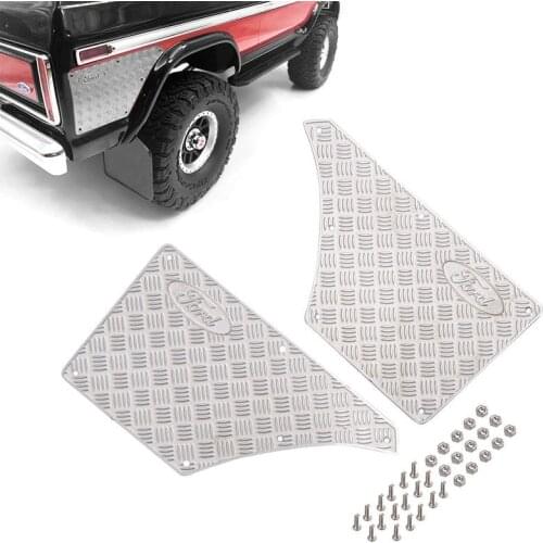 YEAHRUN 2pcs Metal Tail Protective Board Armor Guard For 1/10 RC TRAXXAS TRX4 Ford Bronco