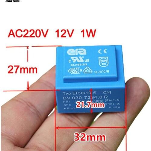 1PC Sealed Waterproof Transformer 220V to 12V 1W AC power supply Epoxy Resin monitoring transformer waterproof converter