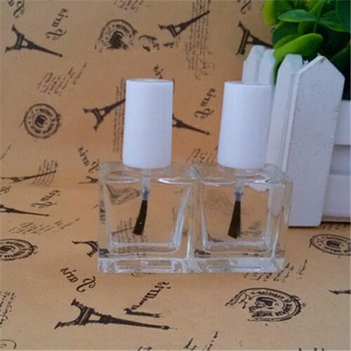 10ml empty nail polish bottle with white black clear lid,Small Glass Nail Polish Bottle,Mini Glass Bottle F671