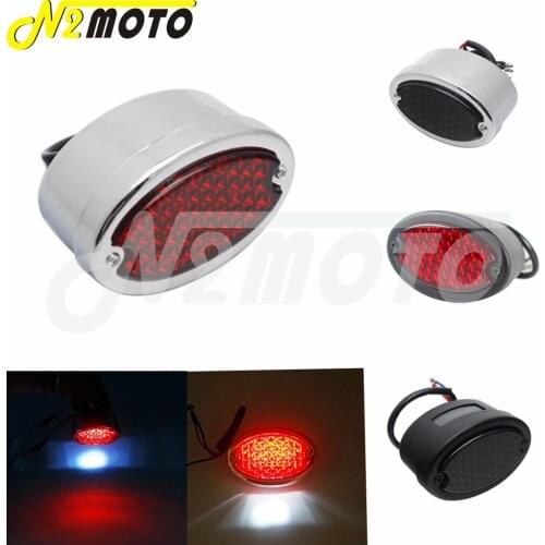 12V Motorcycle LED Waterproof Tailight Rear Turnning License Plate Light For Cafe Racer Chopper Bobber Softail Rear Tail Light