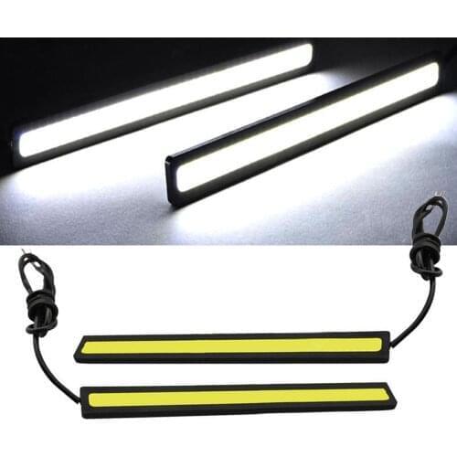 2021 New 2x Super Bright White Car COB LED Lights -DRL Fog Driving Lamp Waterproof DC 12V DRL/ Daytime Driving LED Light