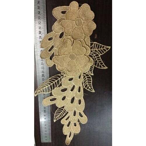 36*20cm gold thread embroidery applique,nations style garment applique accessories,clothes patches,XERY13573