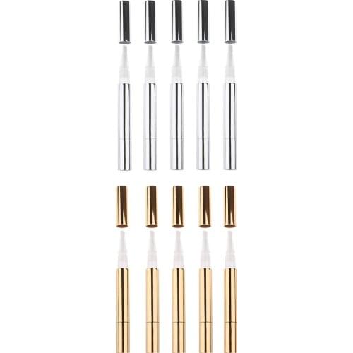 5PCS 3ml Cuticle Oil Container with Brush Lip Balm Tube Empty Twist Pens Transparent Twist Pen Cosmetic Container