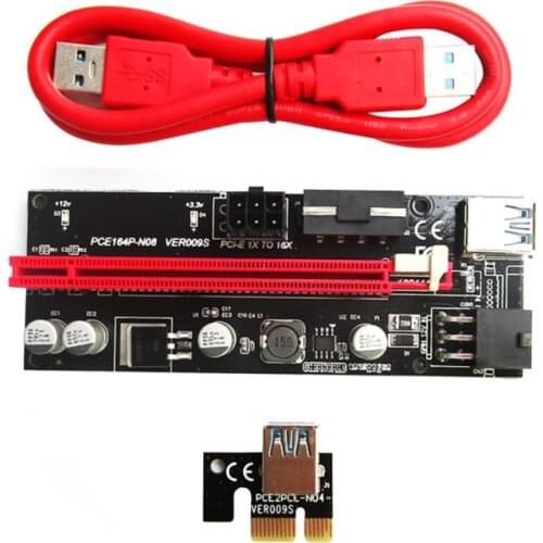 XT-XINTE PCIe Riser Card 1X 4x 8x 16x Extendsion Mining PCI Express USB Dual 6Pin Adapter Card SATA 15pin to 6pin for BTC Miner