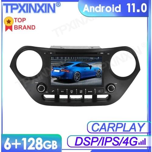 6+128GB Android 11 For Hyundai I10 2013+ Car Multimedia Player GPS Navi Radio Audio Stereo Head Unit Tape Recorder Wifi Carplay