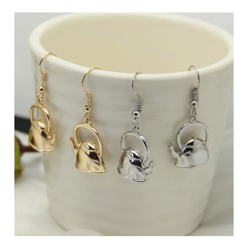 Free shipping 10 pair/lot fashion women jewelry accessories metal teapot earring