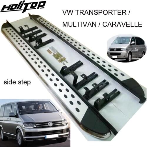 New Arrival side step nerf bar running board for VW TRANSPORTER/MULTIVAN/CARAVELLE T5 T6 2008-2021,load 300kg,free drill hole