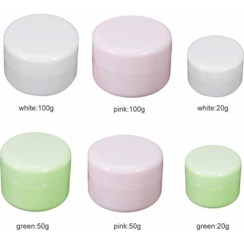 Cream Jar Bottle Round Empty PP Plastic Cosmetic Container Refillable Bottle For Small Makeup Sub-bottling With Screw Caps