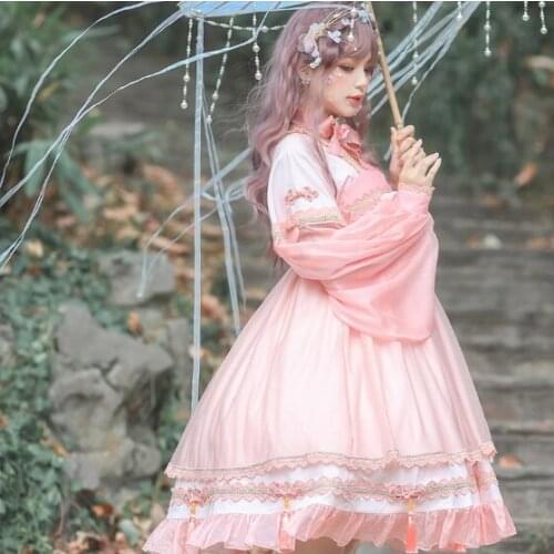 National brand sweet Chinese style lolita koi OP Lolita Han element elegant girl exquisite dress