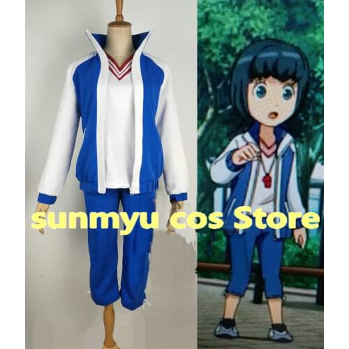 Inazuma Eleven Sorano Aoi Uniform Cosplay Costume,Custom Size Halloween