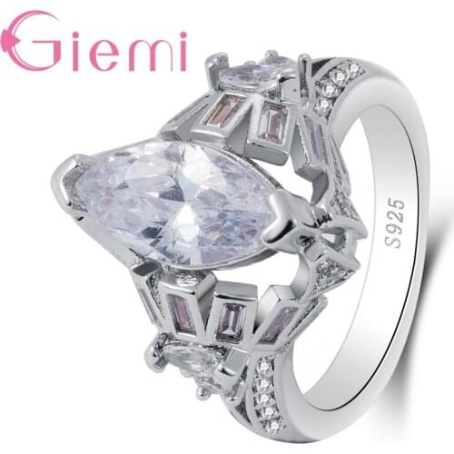 Hot Sale 925 Sterling Silver Stackable Rings For Women Luxury Original Brand Jewelry Gift Antique Design Crysal Bague