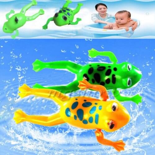 Small Animal Swimming Frog Baby Bath Toy Baby Kids Children Clockwork Classic Toys Swim Play Fun Gifts Random Colors Hot Sell