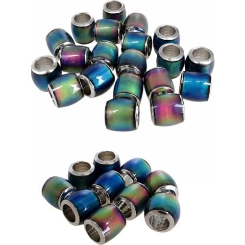 Changing Color Mood Bead Tube Stone Emotion Feeling Temperature Color Change Charms Beads 100pcs/lot