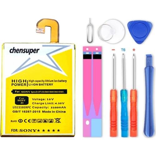 New 3100mAh LIS1558ERPC Phone Battery For Sony Xperia Z3 battery L55T L55U D6653 D6603 D6633 D5803 D5833 D6616 D6708