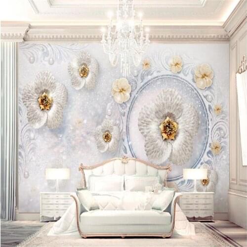 Beibehang wallpaper for walls in rolls Custom minimalist elegant European floral wallpaper living room wall home decoration