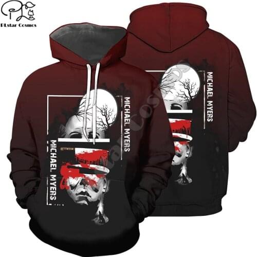 PLstar Cosmos Michael Myers Halloween 3D Printed Hoodies Sweatshirts Zip Hooded For Men And Women Casual Streetwear Style-M25