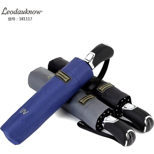 Fully Automatic 10 Bone Umbrella Business Men Women Clear Umbrella Black Glue Sun Shade Umbrella Rain Women Mens Gifts B50