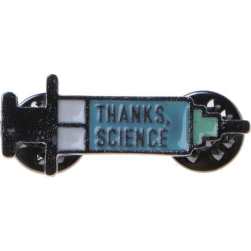 Vaccinated Pin Buttons Badge Metal Lapel Pins Medicine Enamel Pins Syringe Injector Stethoscope Brooch Jewelry Gifts