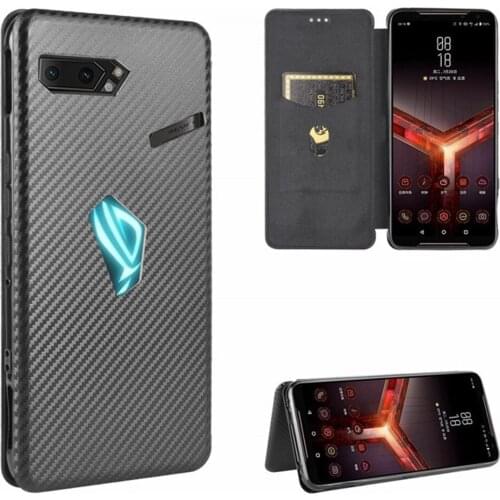For Asus ROG Phone II 2 ZS660KL Luxury Carbon Fiber Skin Magnetic Adsorption Case For Asus ZS660KL ROG2 Asus I001DA Phone Bags