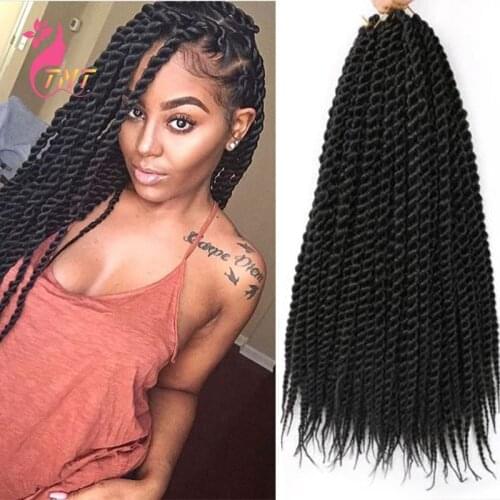TMT 12 Stands Senegalese Passion Twist Crochet Hair Extension Synthetic LOW Temperature Fiber Braiding Hair 14 18 22 Inch Brown