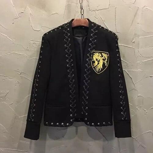 Embroidery Luxury gold balzer homrbe casual terno masuclini hight quality facny stylish blazers for men