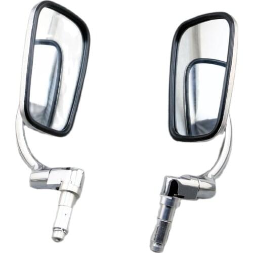 Motorcycle Rearview Mirror Motorcycle Cafe Racer 7/8" Grips Handle Bar End 360 Swivel Retro Rearview Mirror Stainless Steel
