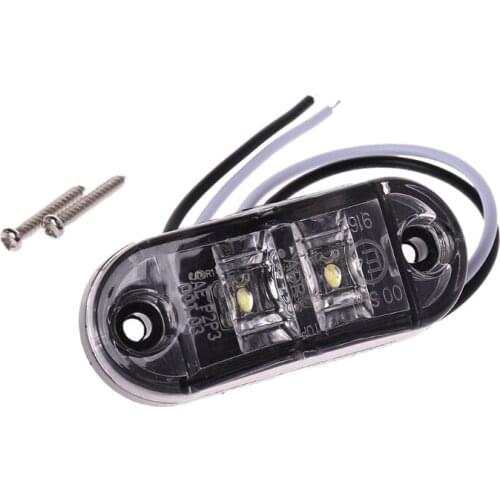 1PC 10-32V White Side Marker Clearance Light Lamp Car Truck Trailer Caravan