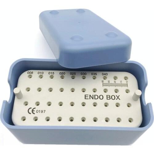 1Pc New Dental Plastic Endo Box With A Ruler for Files dental endo container