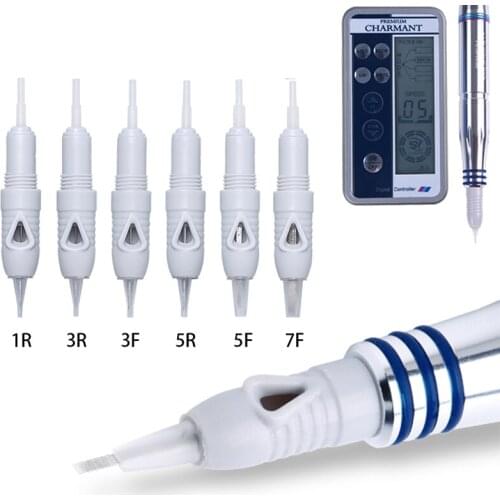 100 pcs 1R 3R 3F 5R 5F 7F Tattoo Needles Cartridge Needle For Premium Charmant Permanent Make Up Eyebrow Tattoo Machine Pen