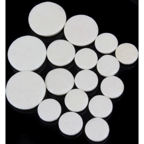 17pcs/set SLADE Leather Clarinet Replacement Pads 17.3mm 15.1mm 12mm 10mm White Woodwind Instruments Part & Accessories