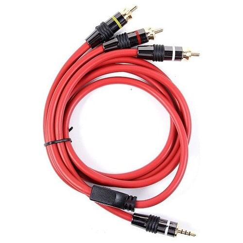 2M soft material 3.5mm male to 3RCA male cable