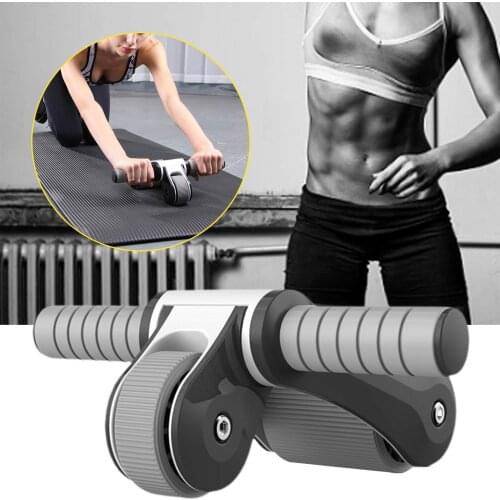 Ab Muscle Roller Multifunction 2-wheel Silent Fitness Equipment no damage the floor Safe and Stable non-slip Comfortable Handle