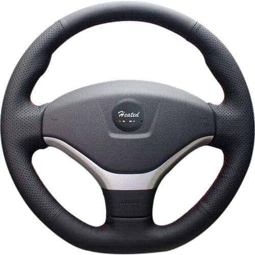 Microfiber leather Car Steering Wheel Cover for Peugeot 308 408 2013 Braid on the steering wheel case