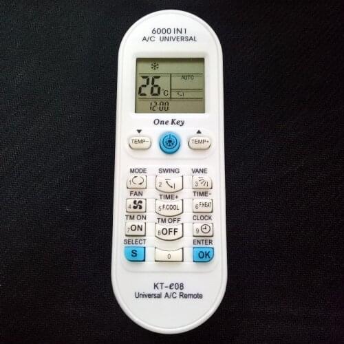 Universal remote control Air Conditioner air conditioning for TOSHIBA PANASONIC SANYO FUJITSU KT-e08 6000 in 1 one key series